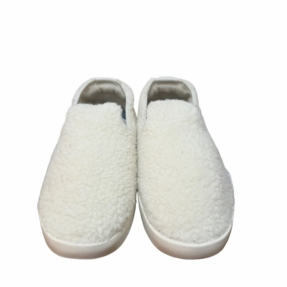 Allbirds Wool Lounger Fluff Slip On Loafer Mens‎ Size 12 Natural White Cozy NEW
